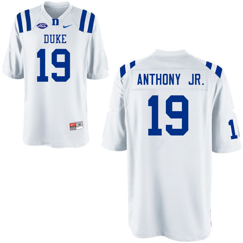 Men #19 Vincent Anthony Jr. Duke Blue Devils College Football Jerseys Sale-White